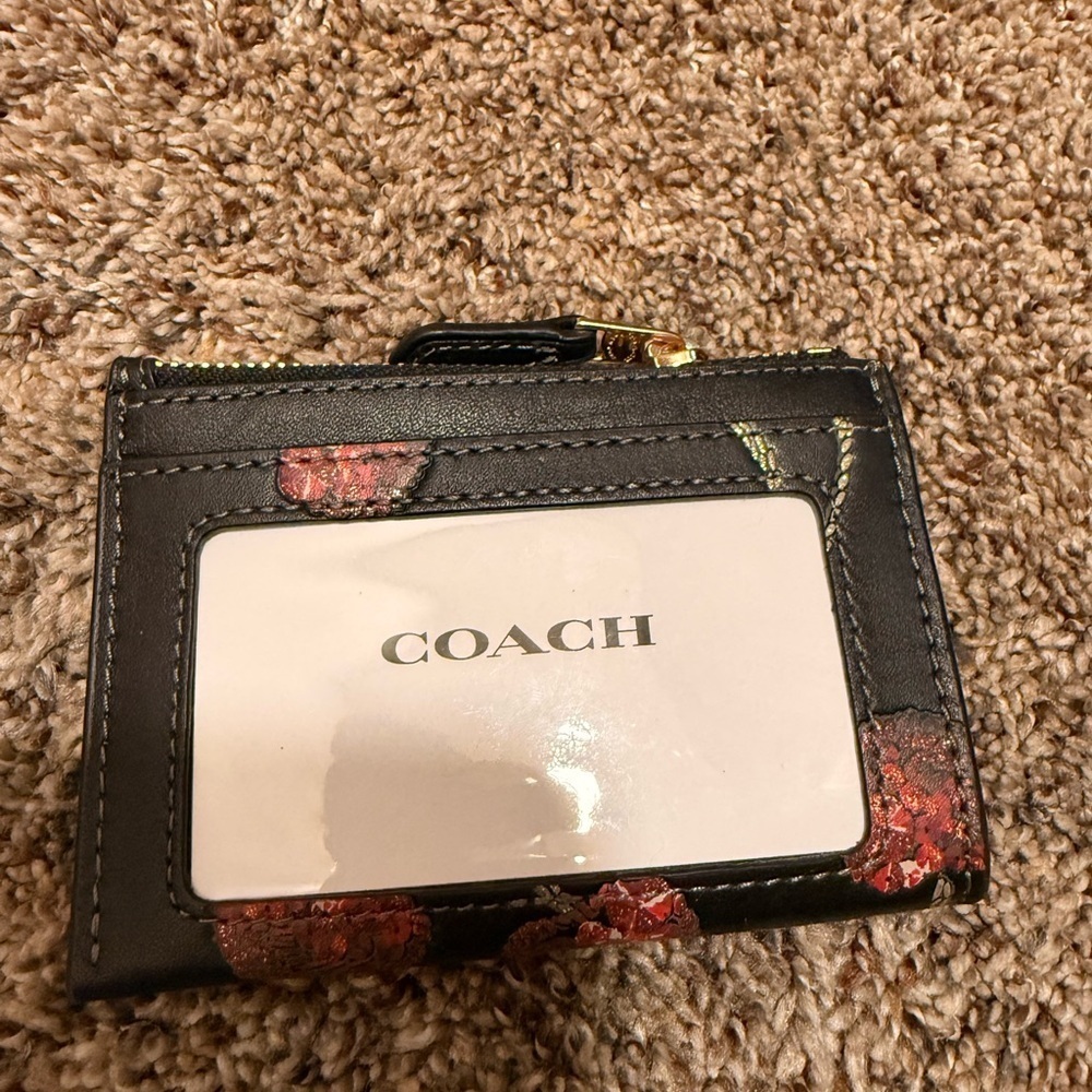 Coach Mini Skinny Id Case With Cherry Print - Picture 2 of 3